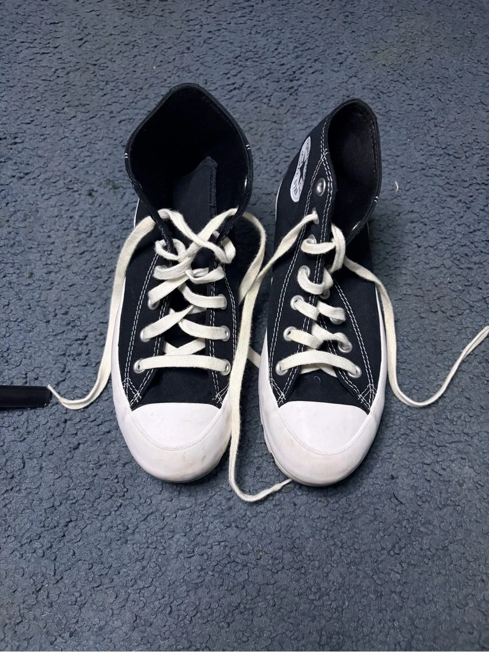 Converse Black High-Top Sneakers with White Accents